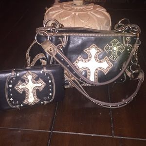 Montana West Leather Purse and matching Wallet